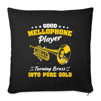 Mellophone Musician Mellophonist - Sofa pillowcase 17,3'' x 17,3'' (45 x 45 cm) - black - Front