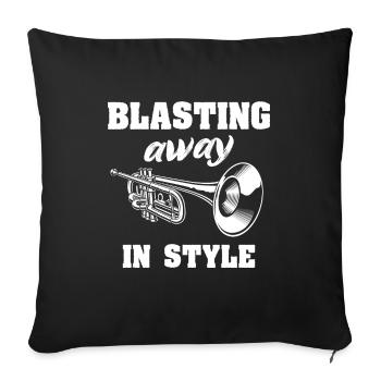 Mellophone Mellophone Player Mellophonium - Sofa pillowcase 17,3'' x 17,3'' (45 x 45 cm) - black - Front