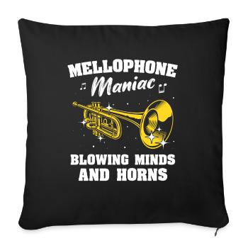 Mellophone Musician Mellophonist - Sofa pillowcase 17,3'' x 17,3'' (45 x 45 cm) - black - Front