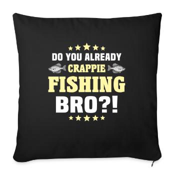 Sunfish Crappie Fishing - Sofa pillowcase 17,3'' x 17,3'' (45 x 45 cm) - black - Front