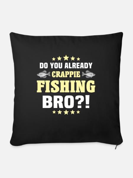 Sonnenbarsch Crappie Fishing - Sofakissenbezug 45 x 45 cm - Schwarz