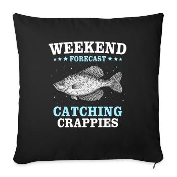 Sunbass Perch Crappie Fishing - Sofa pillowcase 17,3'' x 17,3'' (45 x 45 cm) - black - Front