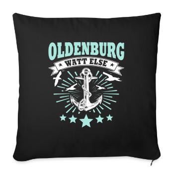 Oldenburg Sayings - Sofa pillowcase 17,3'' x 17,3'' (45 x 45 cm) - black - Front