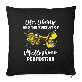 Mellophone - Sofa pillowcase 17,3'' x 17,3'' (45 x 45 cm) - black - Front