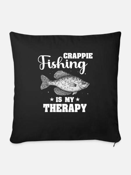 Crappie Fish - Sofakissenbezug 45 x 45 cm - Schwarz