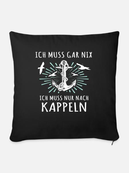 Kappeln Sprüche - Sofakissenbezug 45 x 45 cm - Schwarz