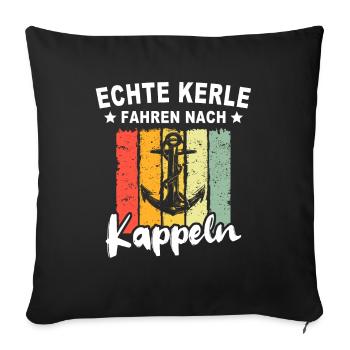 Kappeln - Sofakissenbezug 45 x 45 cm - Schwarz - Vorne