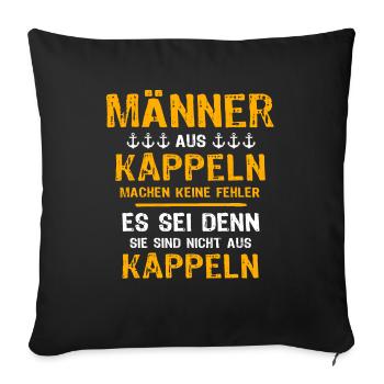 Kappeln Mann Kappelner Männer - Sofakissenbezug 45 x 45 cm - Schwarz - Vorne