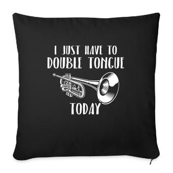 Mellophone Musician - Sofa pillowcase 17,3'' x 17,3'' (45 x 45 cm) - black - Front