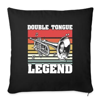 Mellophone Musician - Sofa pillowcase 17,3'' x 17,3'' (45 x 45 cm) - black - Front