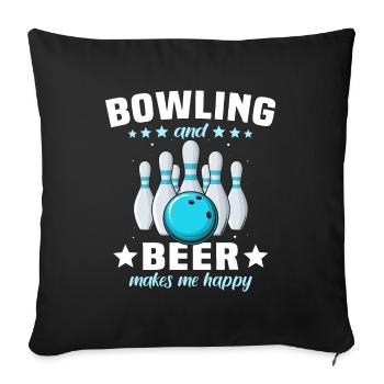 Bowling Bowler - Sofakissenbezug 45 x 45 cm - Schwarz - Vorne