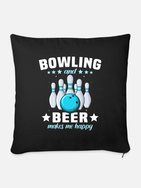 Bowling Bowler - Sofakissenbezug 45 x 45 cm - Schwarz