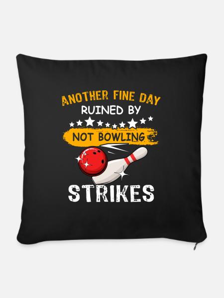 Bowlingspieler Bowling - Sofakissenbezug 45 x 45 cm - Schwarz