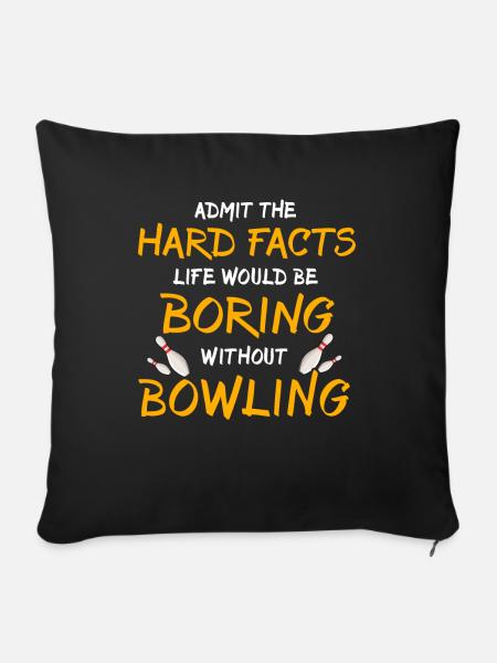 Bowlingspieler Bowling - Sofakissenbezug 45 x 45 cm - Schwarz