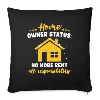 Home Owners Home Purchase Home Buyers - Sofa pillowcase 17,3'' x 17,3'' (45 x 45 cm) - black - Front