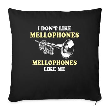 Mellophone Mellophone Player Mellophonium - Sofa pillowcase 17,3'' x 17,3'' (45 x 45 cm) - black - Front