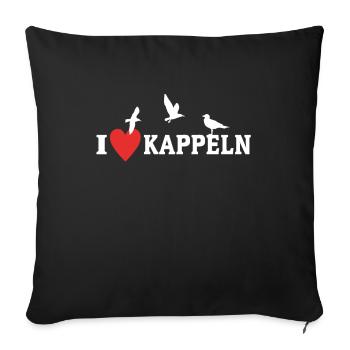Ich Liebe Kappeln - Sofakissenbezug 45 x 45 cm - Schwarz - Vorne