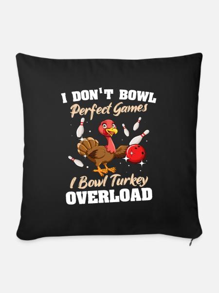 Bowling Turkey Bowler - Sofakissenbezug 45 x 45 cm - Schwarz