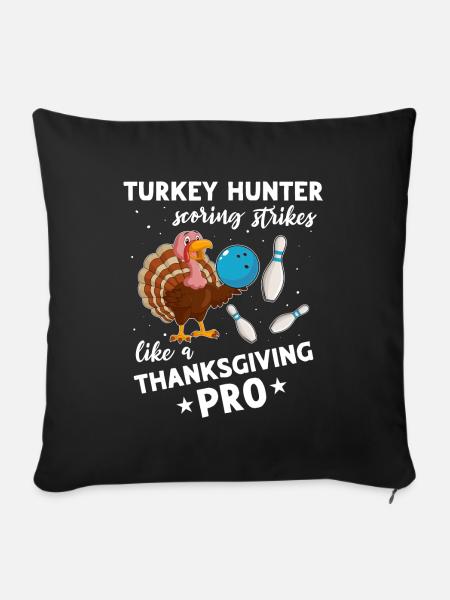 Bowling Turkey - Sofakissenbezug 45 x 45 cm - Schwarz