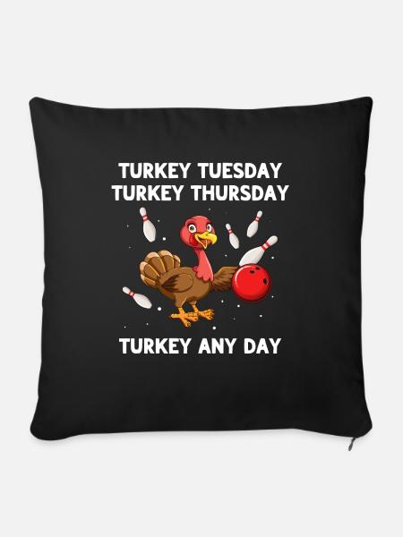 Bowler Turkey Bowling - Sofakissenbezug 45 x 45 cm - Schwarz