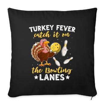 Bowler Turkey Thanksgiving - Sofa pillowcase 17,3'' x 17,3'' (45 x 45 cm) - black - Front