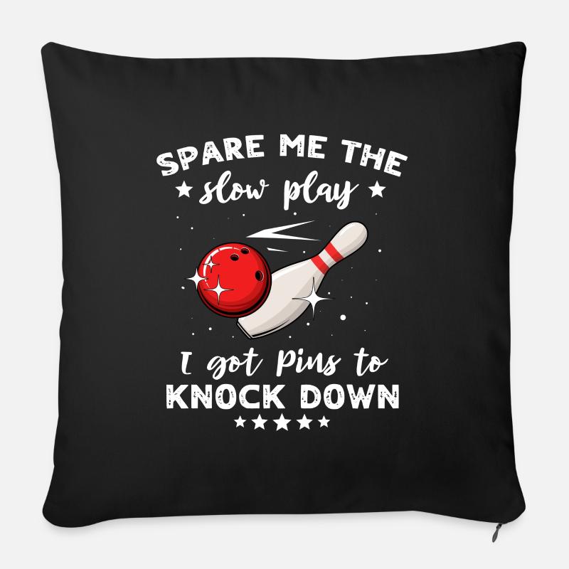 Pièce de rechange Bowling Slow - Housse de coussin décorative 45 x 45 cm - noir