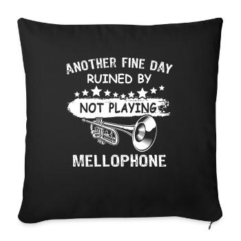 Mellophone Mellophone Player Mellophonium - Sofa pillowcase 17,3'' x 17,3'' (45 x 45 cm) - black - Front