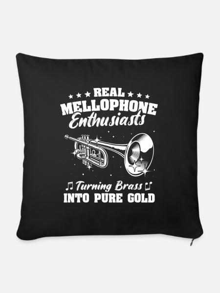 Brass Player Trumpets - Sofakissenbezug 45 x 45 cm - Schwarz