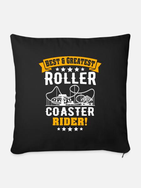 Achterbahn Roller Coaster - Sofakissenbezug 45 x 45 cm - Schwarz