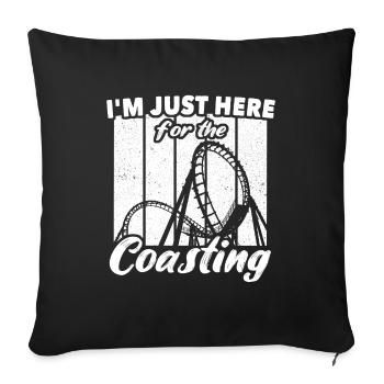 Roller coaster - Sofa pillowcase 17,3'' x 17,3'' (45 x 45 cm) - black - Front