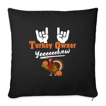 Truthahn, Turquie - Housse de coussin décorative 45 x 45 cm - noir - Devant
