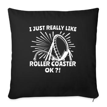 Achterbahn Roller Coaster - Sofa pillowcase 17,3'' x 17,3'' (45 x 45 cm) - black - Front