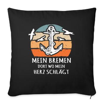 Bremer Sprüche Bremen - Sofakissenbezug 45 x 45 cm - Schwarz - Vorne
