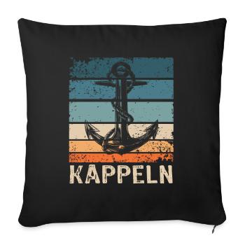Kappeln Sprüche - Sofakissenbezug 45 x 45 cm - Schwarz - Vorne