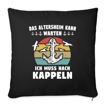 Kappeln Sprüche - Sofakissenbezug 45 x 45 cm - Schwarz - Vorne