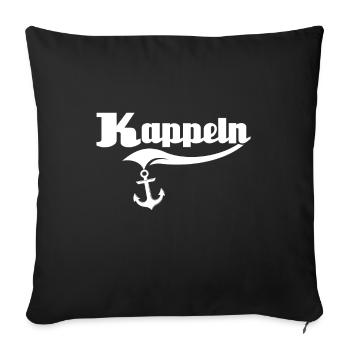 Kappeln Sprüche - Sofakissenbezug 45 x 45 cm - Schwarz - Vorne