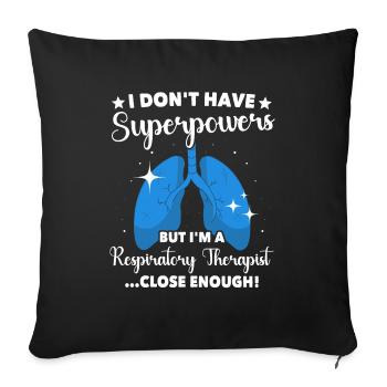 Respiratory Therapist Lung Breathing - Sofa pillowcase 17,3'' x 17,3'' (45 x 45 cm) - black - Front