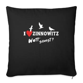 I Love Zinnowitz Ich Liebe Zinnowitz - Sofakissenbezug 45 x 45 cm - Schwarz - Vorne