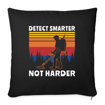 Metal detector - Sofa pillowcase 17,3'' x 17,3'' (45 x 45 cm) - black - Front