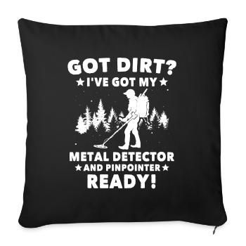 Dirt Fishing - Sofa pillowcase 17,3'' x 17,3'' (45 x 45 cm) - black - Front