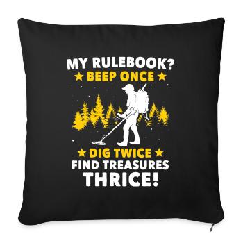 Dirt Fishing Probes - Sofa pillowcase 17,3'' x 17,3'' (45 x 45 cm) - black - Front