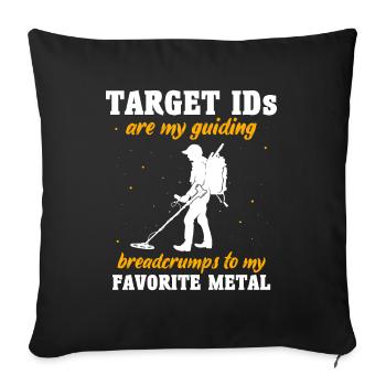 Metal detector - Sofa pillowcase 17,3'' x 17,3'' (45 x 45 cm) - black - Front