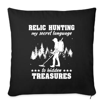 Relic Finder Metal Detector Probes - Sofa pillowcase 17,3'' x 17,3'' (45 x 45 cm) - black - Front