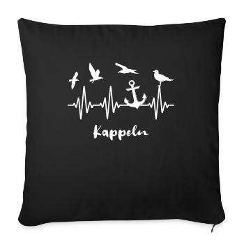Kappeln EKG Kappelner - Sofakissenbezug 45 x 45 cm - Schwarz - Vorne