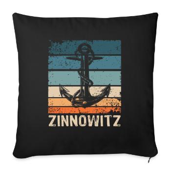 Zinnowitz Sayings - Sofa pillowcase 17,3'' x 17,3'' (45 x 45 cm) - black - Front