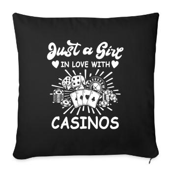 Casino - Sofa pillowcase 17,3'' x 17,3'' (45 x 45 cm) - black - Front