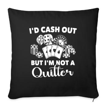 Casino - Sofa pillowcase 17,3'' x 17,3'' (45 x 45 cm) - black - Front