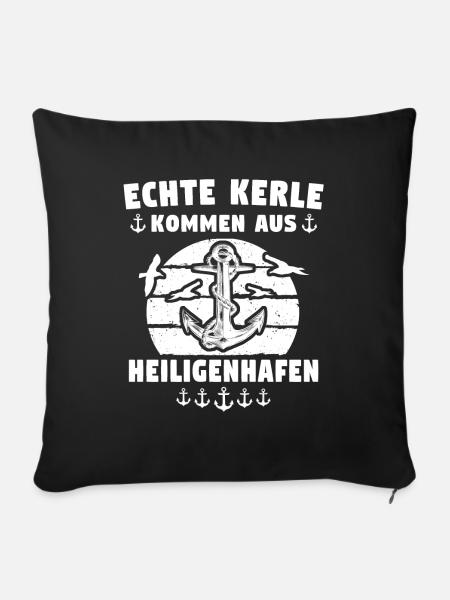 Heiligenhafen Heiligenhafener - Sofakissenbezug 45 x 45 cm - Schwarz