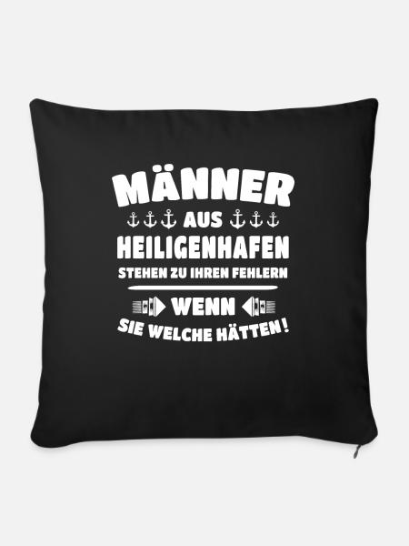 Heiligenhafen Heiligenhafener - Sofakissenbezug 45 x 45 cm - Schwarz