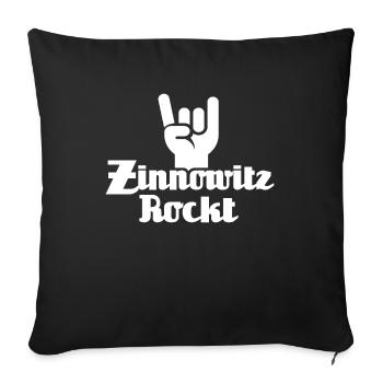 Zinnowitz Sprüche - Sofakissenbezug 45 x 45 cm - Schwarz - Vorne